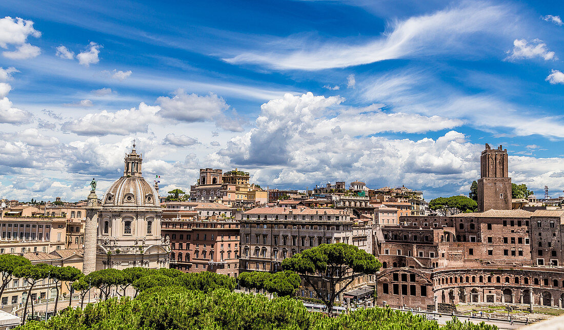 View of the Trajan's Forum in Rome, Italy