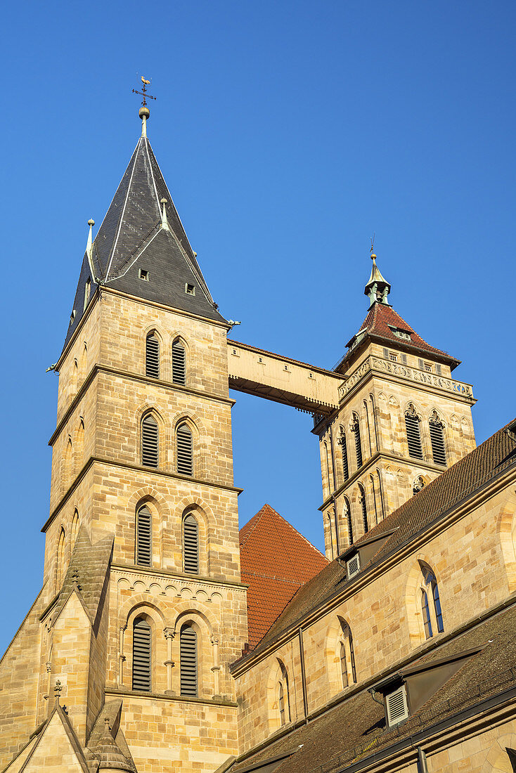 Kirche St. Dionys in Esslingen am Neckar, Deutsche Fachwerkstraße, Schwaben, Baden-Württemberg