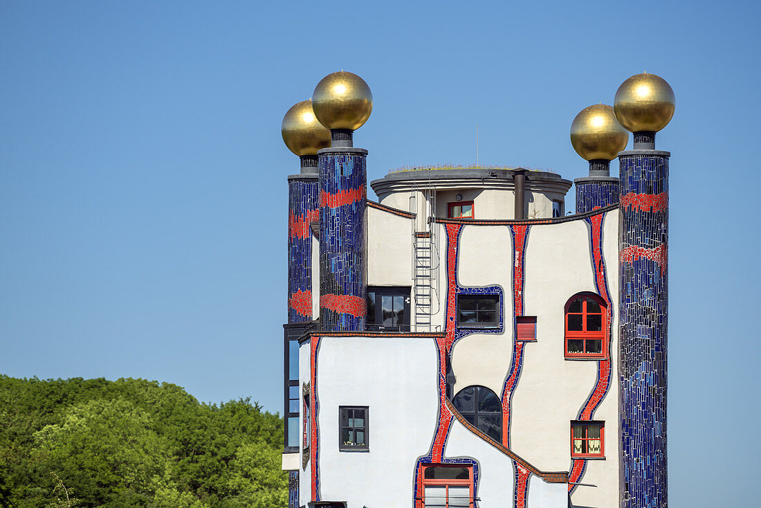 Hundertwasser House "Living under the Regenturm", Plochingen am Neckar, Baden-Wuerttemberg