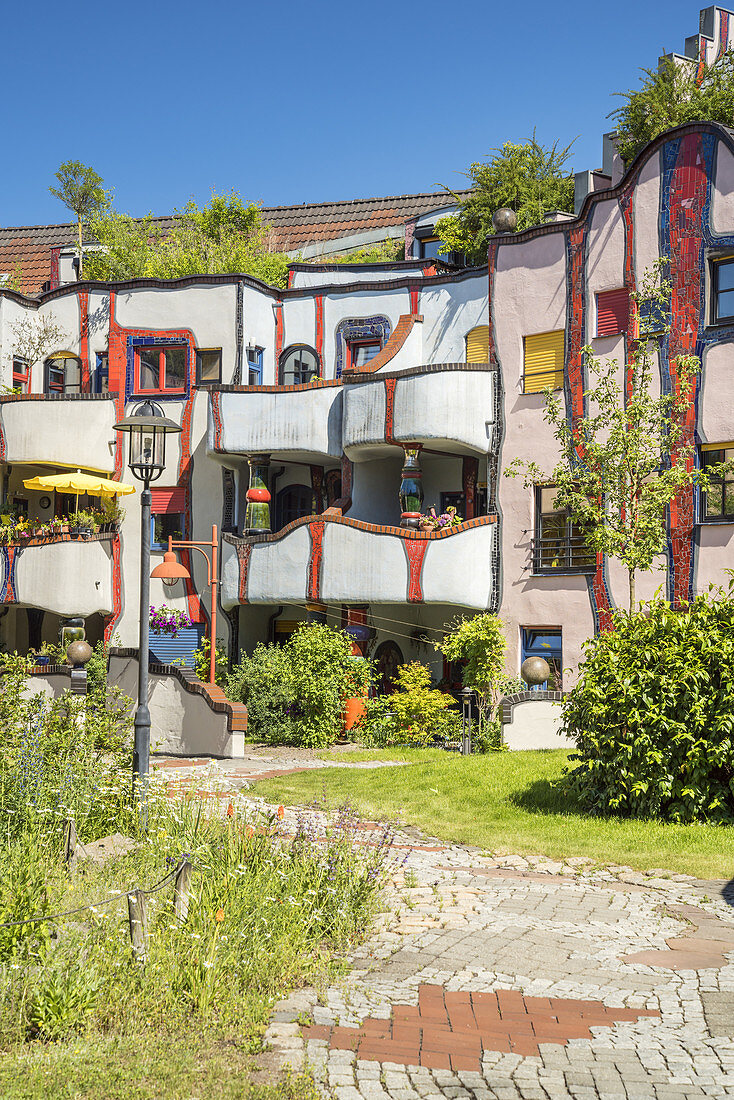 Hundertwasser House "Living under the Regenturm", Plochingen am Neckar, Baden-Wuerttemberg