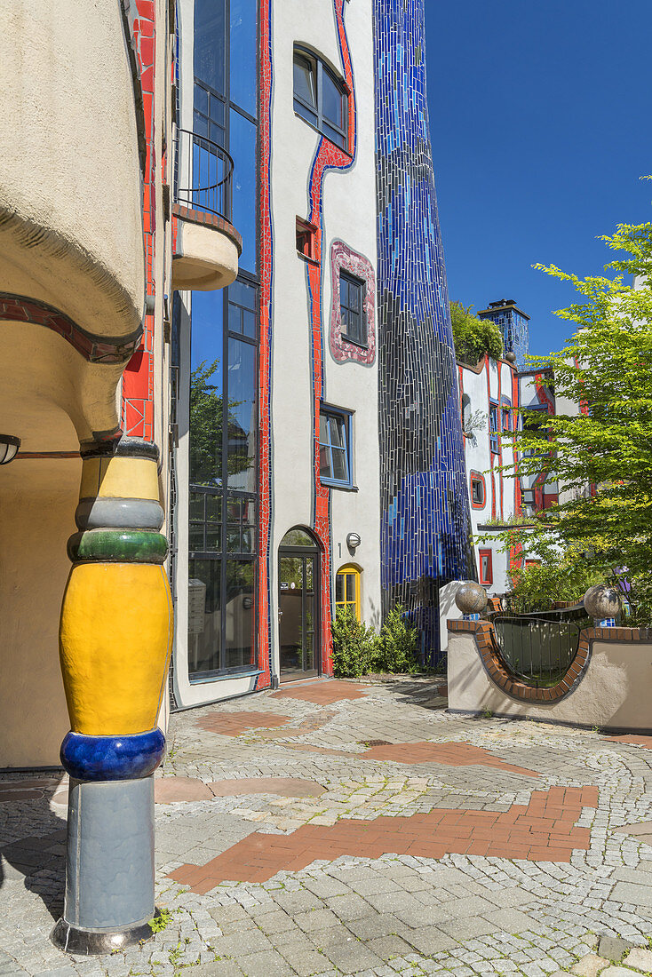 Hundertwasser House "Living under the Regenturm", Plochingen am Neckar, Baden-Wuerttemberg