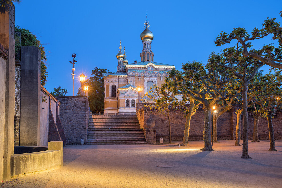 Russian chapel on the Mathildenhöhe in Darmstadt, South Hesse, Hesse