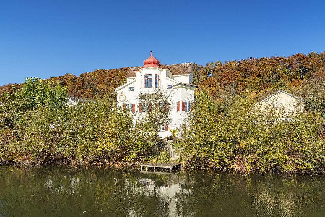 Schlossgut Inching at the Altmühl, Altmühltal Nature Park, Upper Bavaria, Bavaria