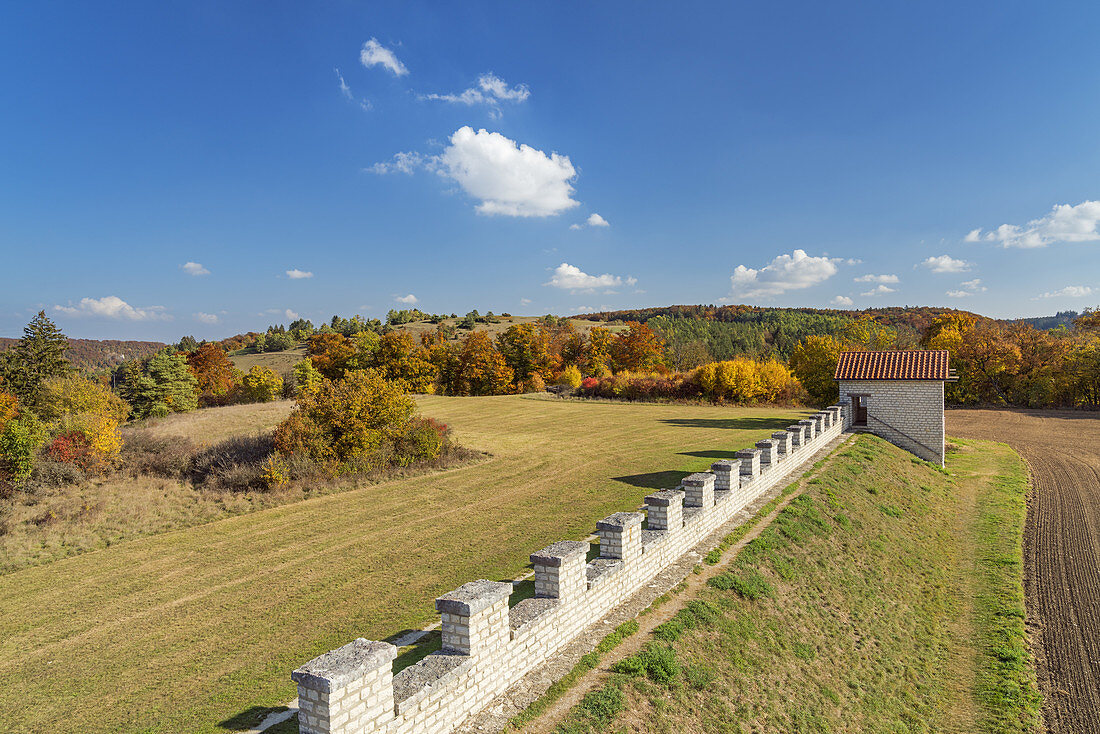 Römerkastell Vetoniana des bayerischen Limes im Altmühltal, Pfünz, Naturpark Altmühltal, Oberbayern, Bayern