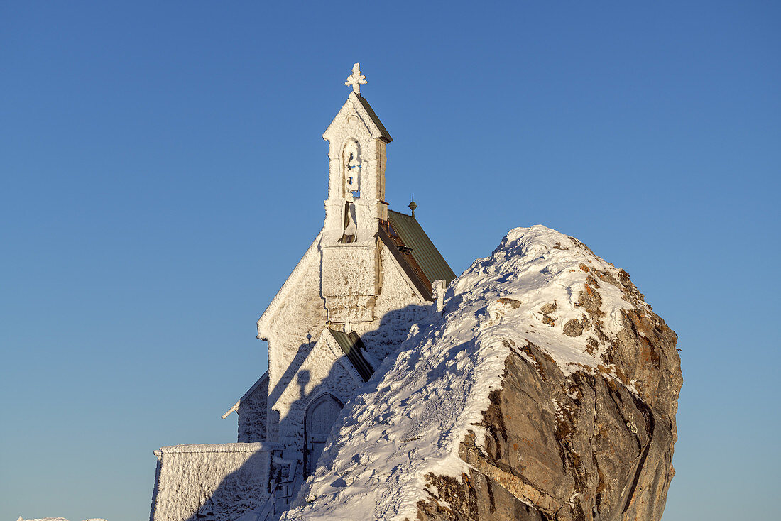 Church Patrona Bavariae am Wendelstein (1838 m), Mangfallgebirge, Bayerischzell, Upper Bavaria, Bavaria, Germany