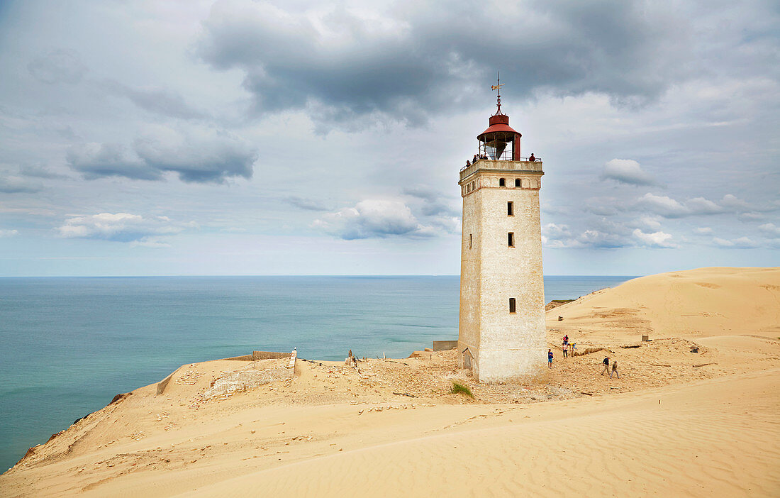 Lighthouse on the dune Rubjerg Knude at Lönstrup, Jutland, North Sea, Denmark, Europe