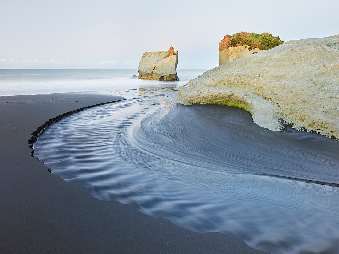 Chalk cliffs, Waipipi, Taranaki, North Island, New Zealand, Oceania