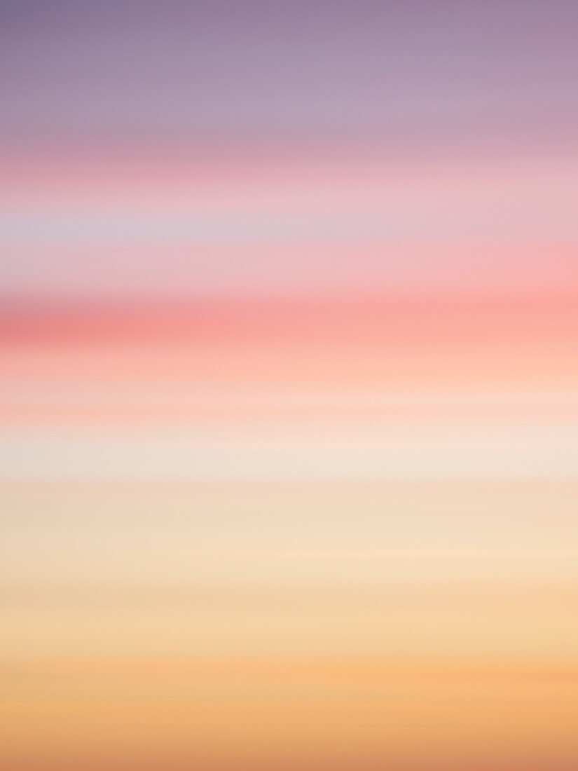 Long exposure shot of sunset cloudscape
