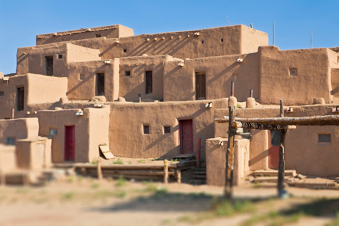 Adobe Buildings of Taos,Taos, New Mexico, USA