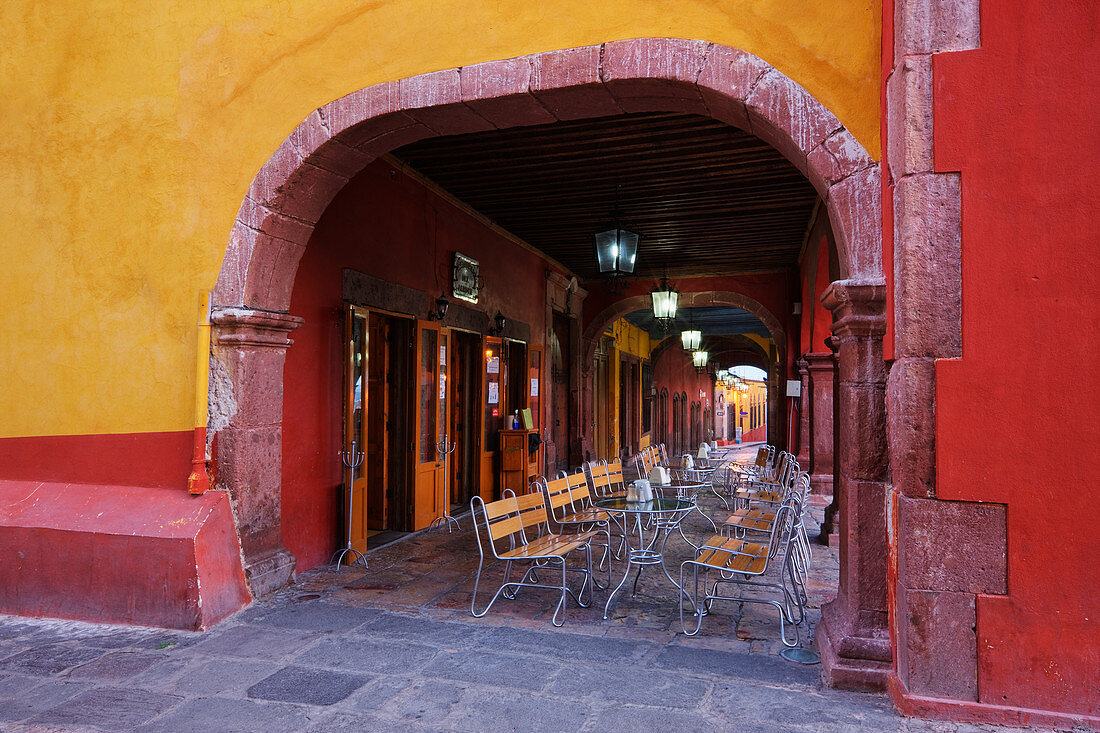 Old World Colonnade,San Miguel de Allende, Guanajuato, Mexico