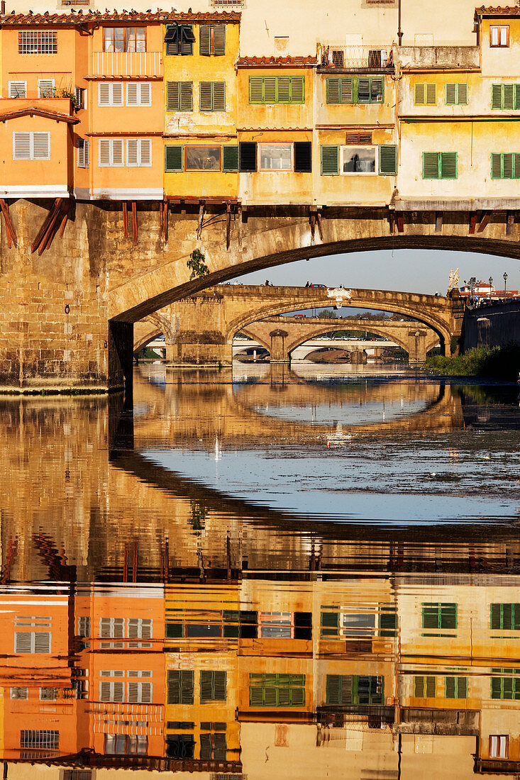 Ponte Vecchio Crossing the River A, Florence, Tuscany, Italy