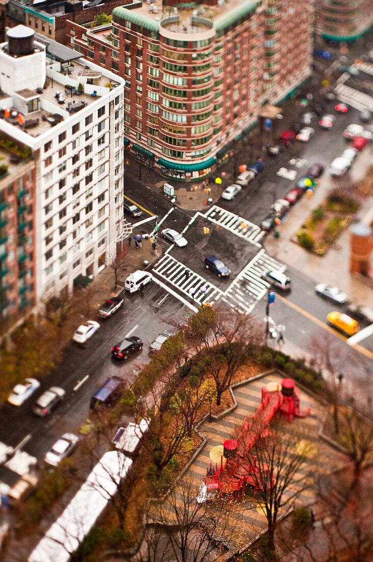 Straßenkreuzung, New York, USA