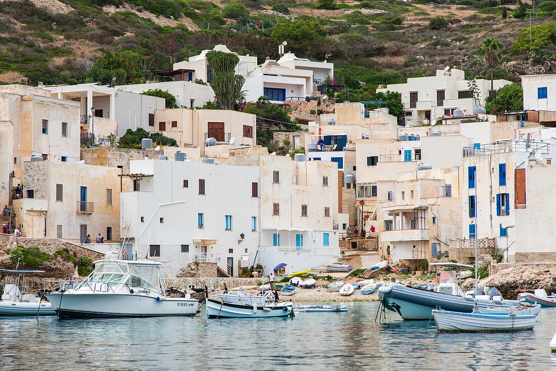 View from the boat to the place of the island Levanzo in Sicily