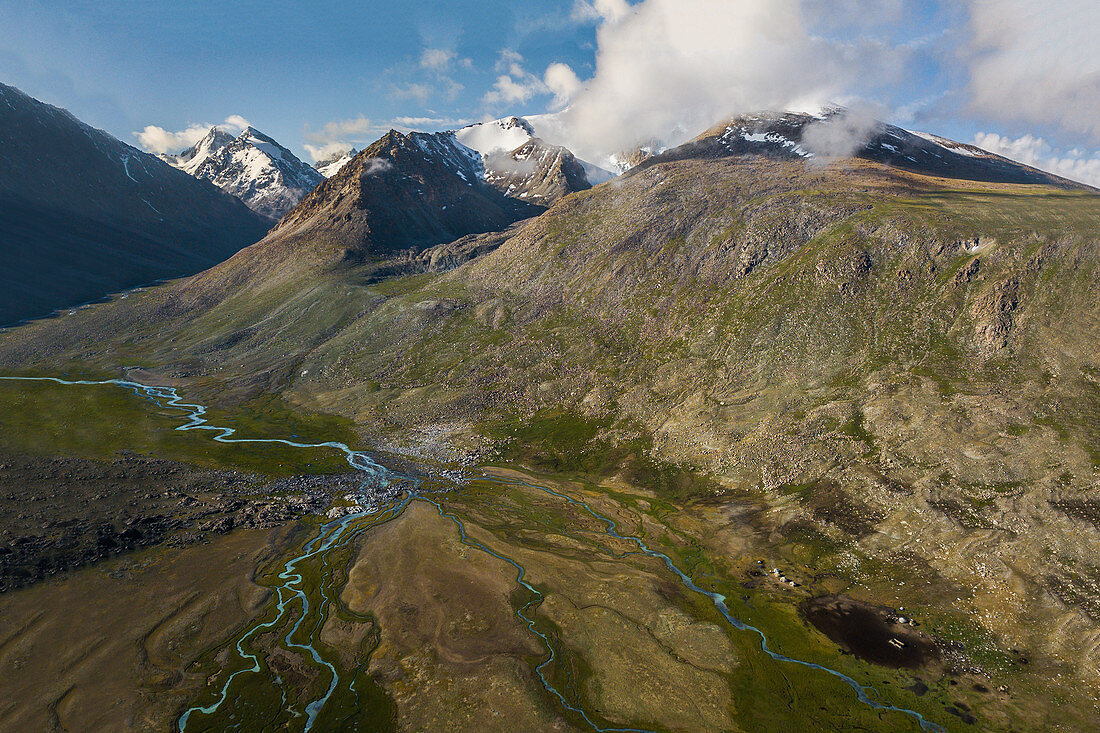 Gebirgsfluss im Pamir, Afghanistan, Asien