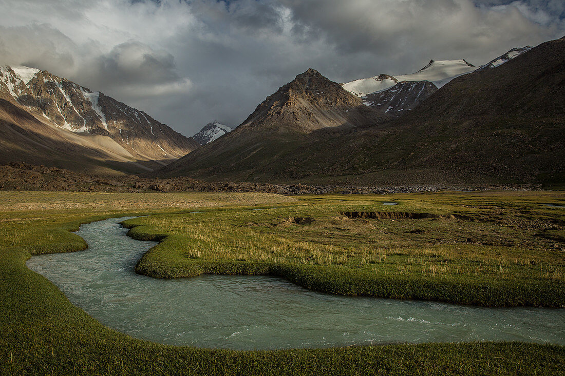 Mountain river in the Pamir, Afghanistan, Asia