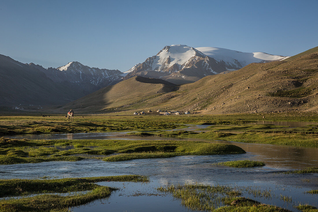 Gebirgsfluss im Pamir, Afghanistan, Asien