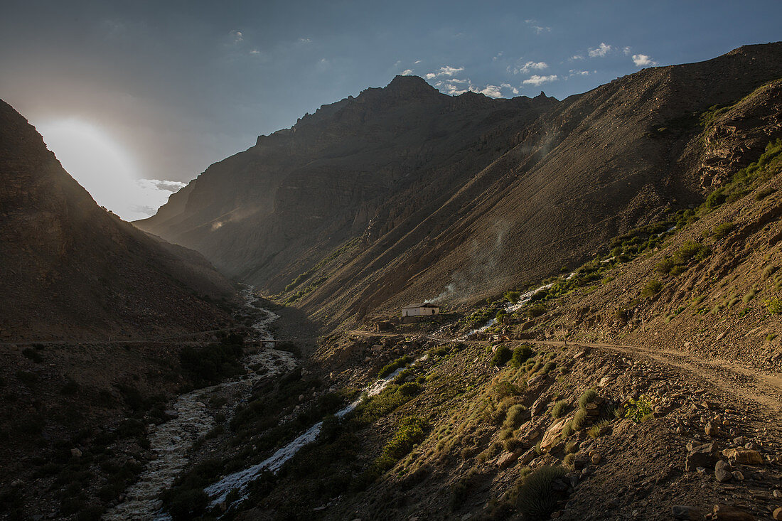 Mountain Road in Pamir, Tajikistan, Asia