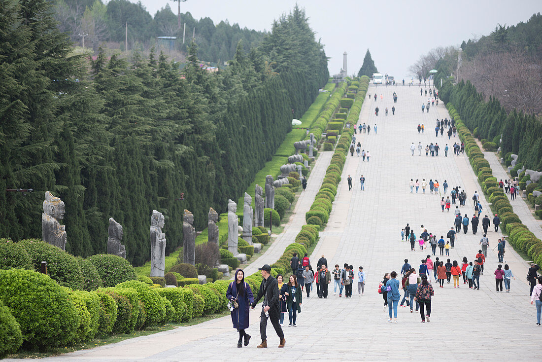 Qianling Mausoleum, Qin Emperor's tomb at Mount Li near Xian, Shaanxi Province, China, Asia