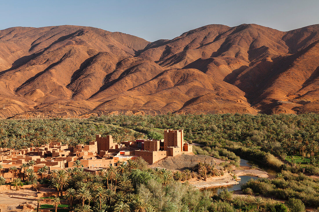 Ait Hamou oder Said Kasbah, Atlasgebirge, Draa-Tal, Marokko, Nordafrika, Afrika