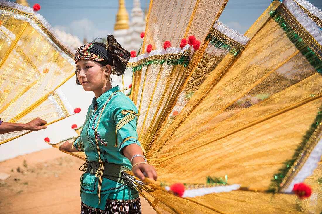 Pindaya Cave Festival (Pagodenfestival), Pindaya, Shan State, Myanmar (Burma), Asien