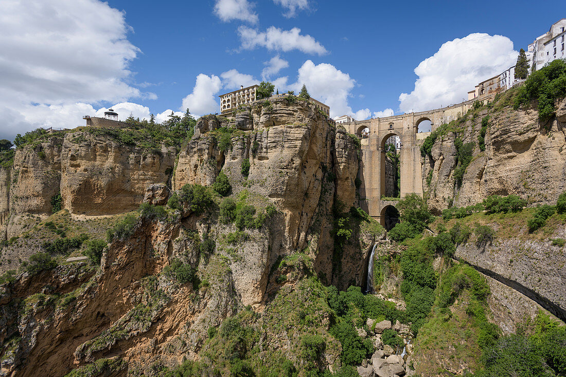 Puente Nuevo in Ronda, Provinz Malaga, Andalusien, Spanien, Europa