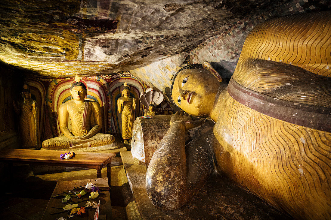 Dambulla Rock Cave Tempel, UNESCO World Heritage Site, Central Province, Sri Lanka, Asia