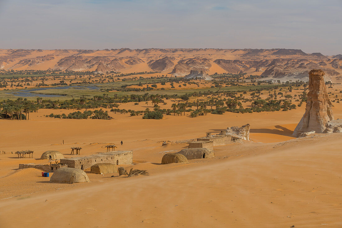 Ounianga Serir, Teil von Ounianga-Seen, UNESCO-Welterbestätte, Nord-Tschad, Afrika