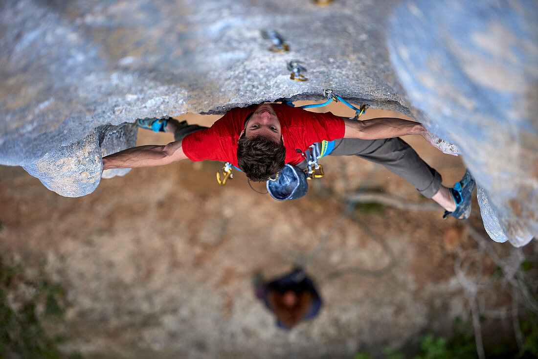 Italian professional climber Stefano Ghisolfi on a week long trip to Spain, during the trip he climbed La Rambla, 9a+ in Siurana