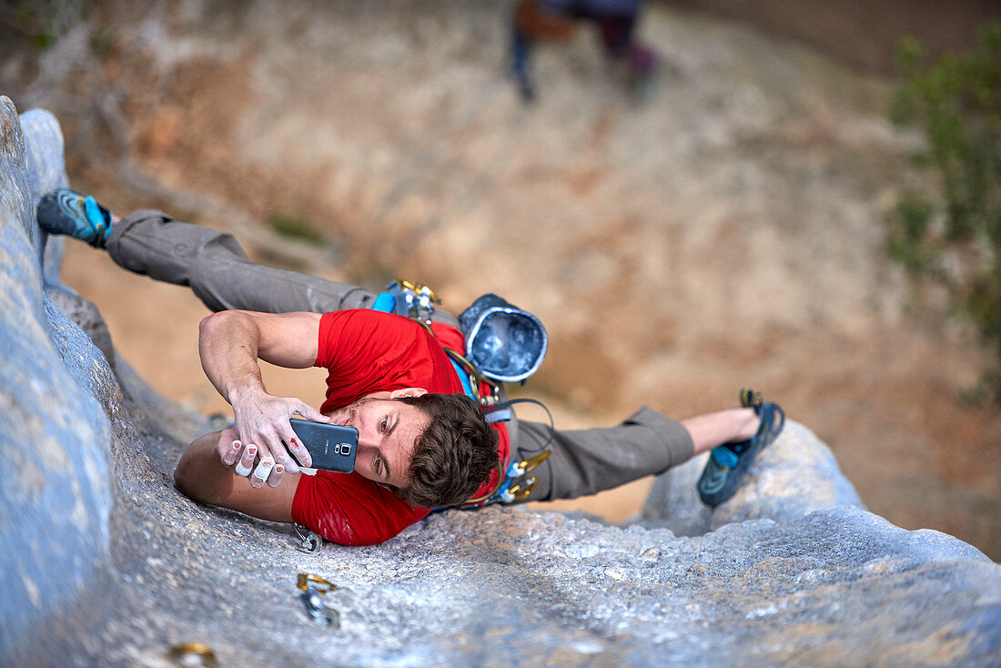 Italian professional climber Stefano Ghisolfi on a week long trip to Spain, during the trip he climbed La Rambla, 9a+ in Siurana