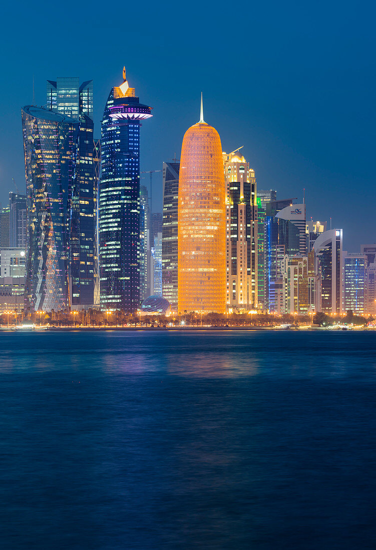 Skyline von Corniche, West Bay, Doha, Katar