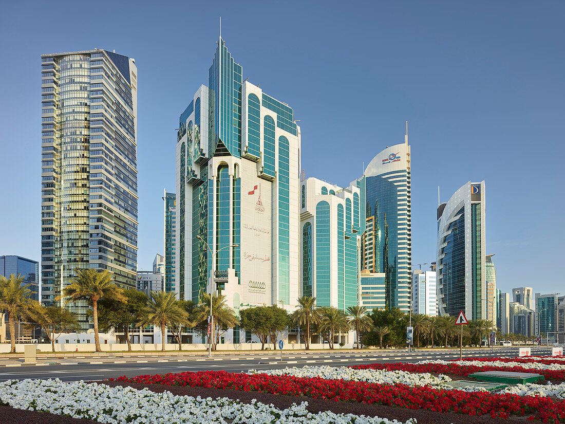 Wolkenkratzer, West Bay, Diplomatic Area, Doha, Katar