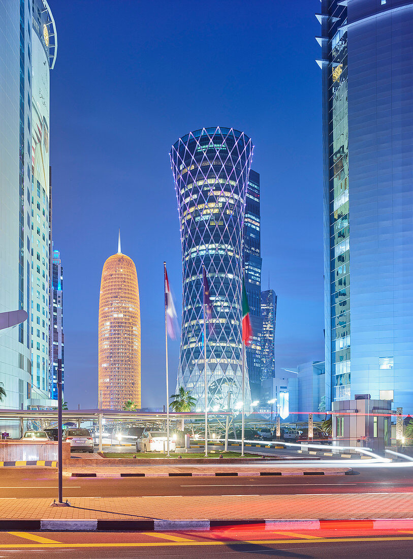 Skyscrapers, West Bay, Diplomatic Area, Doha, Qatar