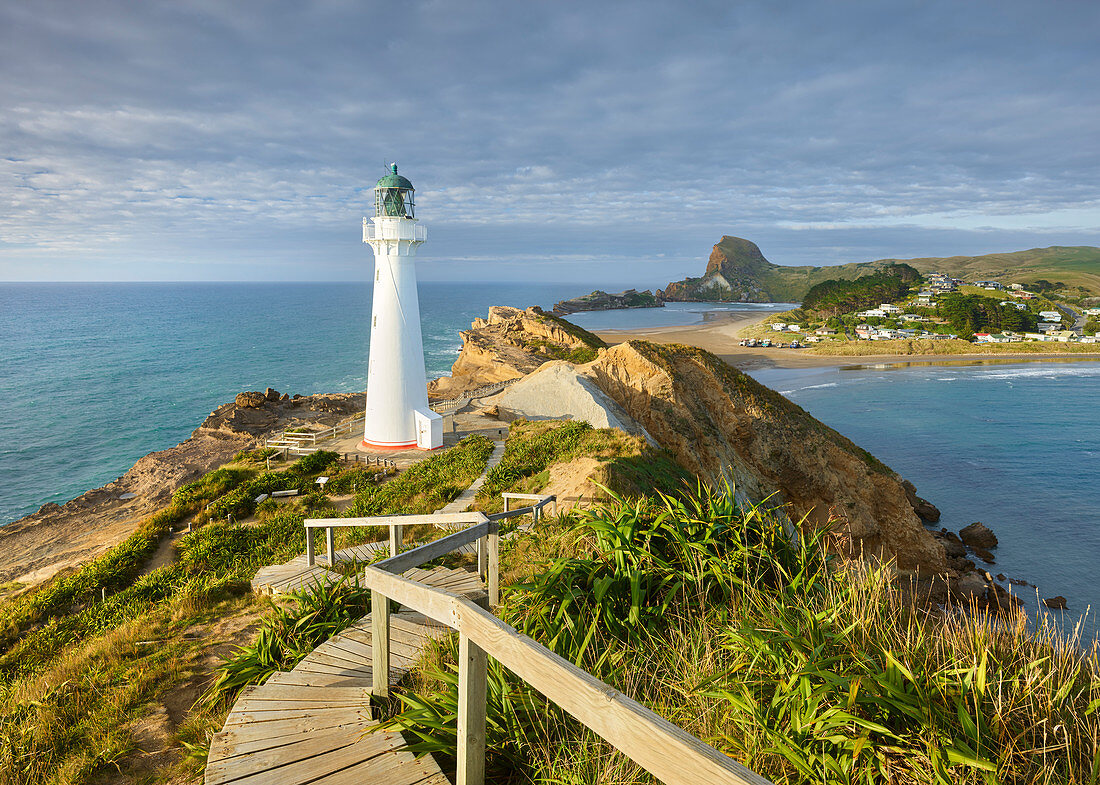 Castle Point Leuchtturm, Wellington, Nordinsel, Neuseeland, Ozeanien