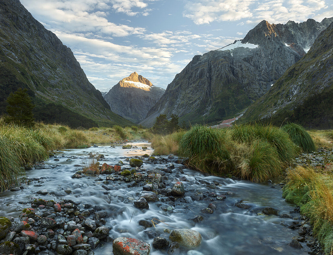 Mount Talbot, Hollyford River, Fiordland Nationalpark, Southland, Südinsel, Neuseeland, Ozeanien