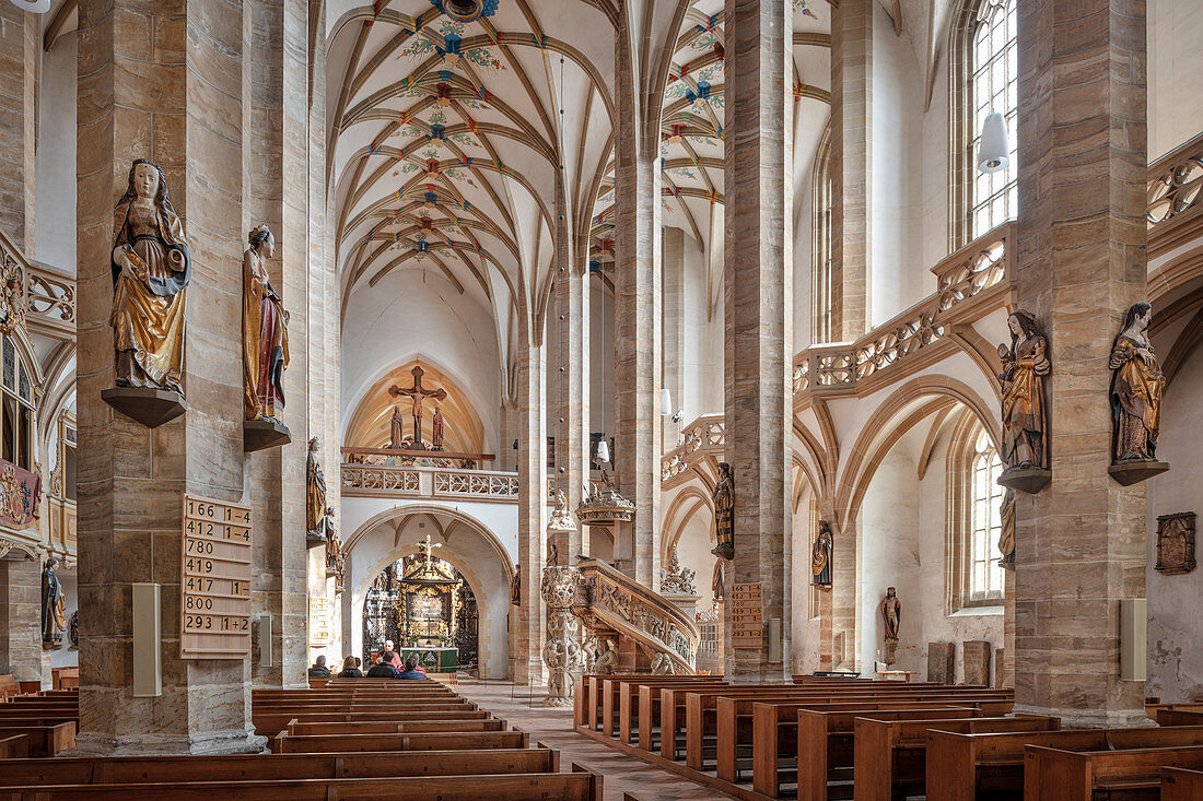 Freiberg Cathedral St Marien, historic old town Freiberg, UNESCO World Heritage Montanregion Erzgebirge, Freiberg, Saxony