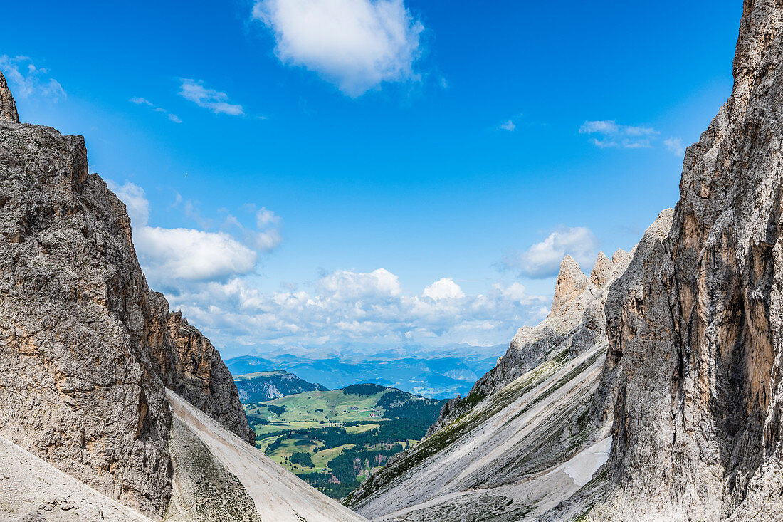 Langkofelscharte, St. Christina in Gröden, Grödner Dolomiten, Südtirol, Alto Adige, Italien