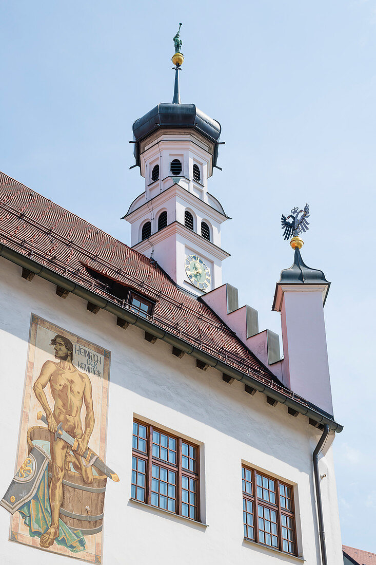 Das Rathaus in der Altstadt, Kempten, Bayern, Deutschland