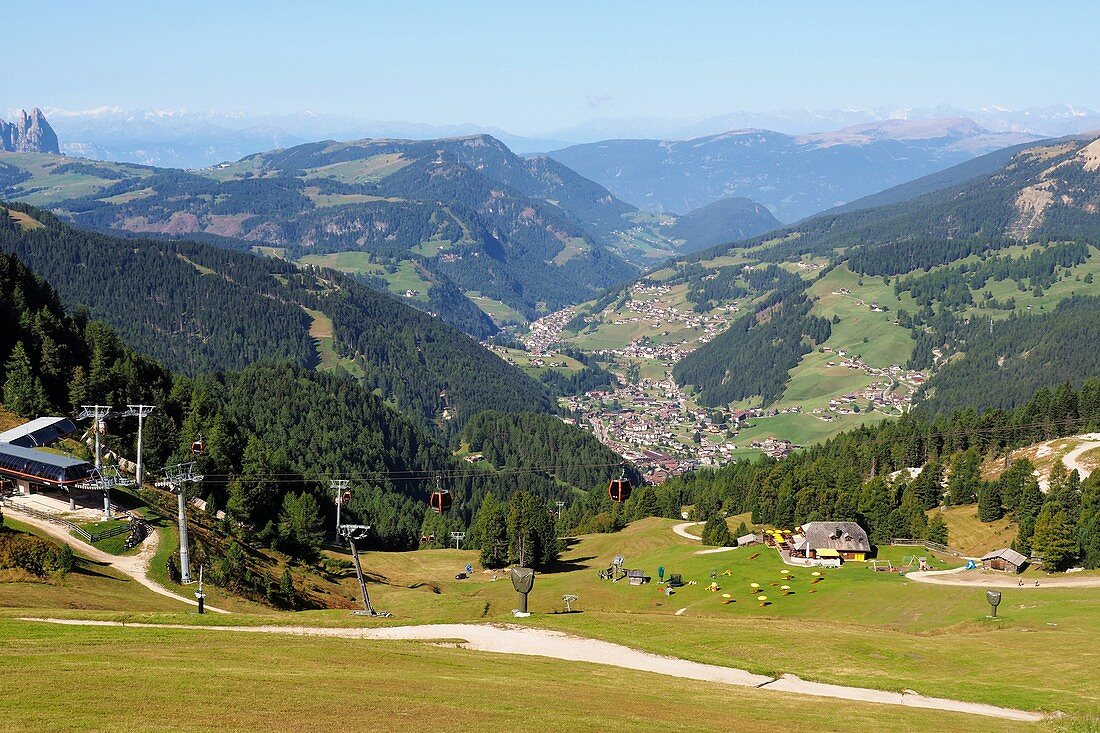 Seilbahn am Grödnertal, Dolomiten, Südtirol, Italien
