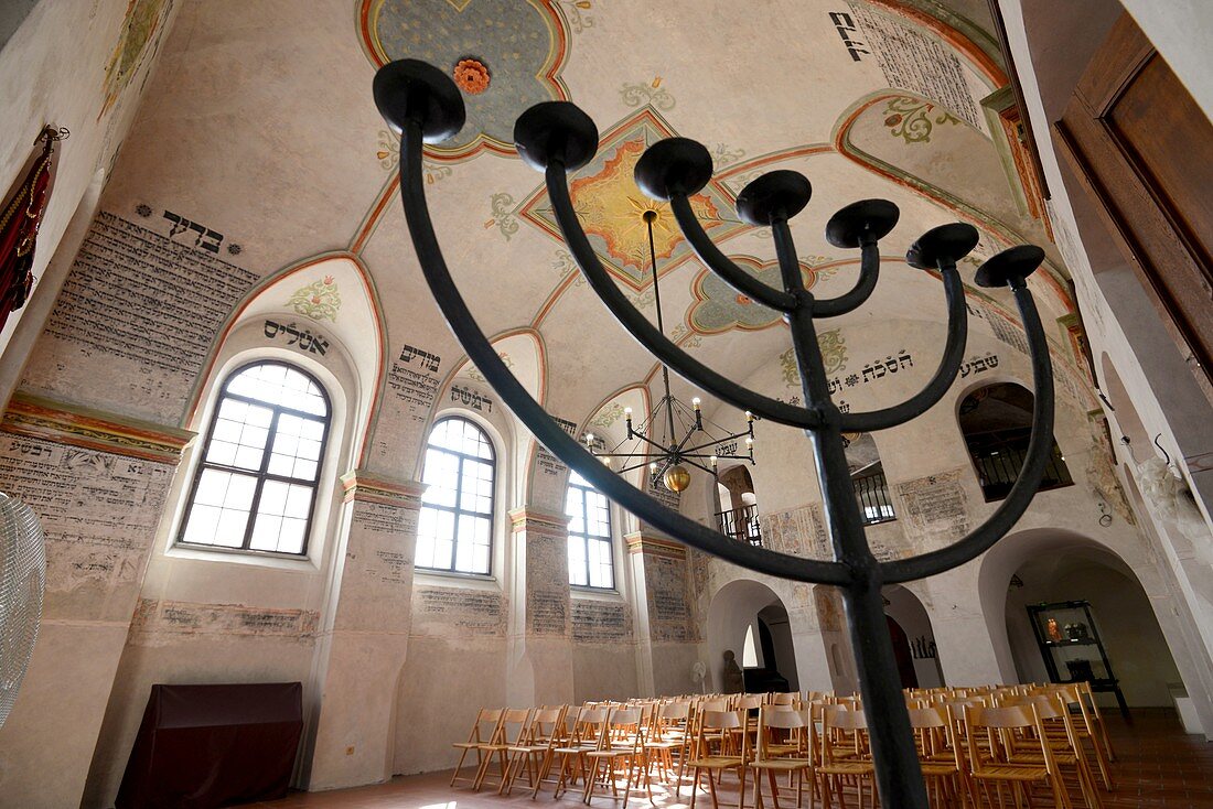 in the synagogue in the Jewish ghetto of Trebic, South Moravia, Czech Republic
