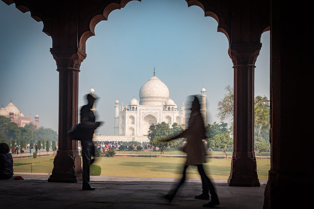 Das Taj Mahal, UNESCO-Welterbestätte, Agra, Uttar Pradesh, Indien, Asien