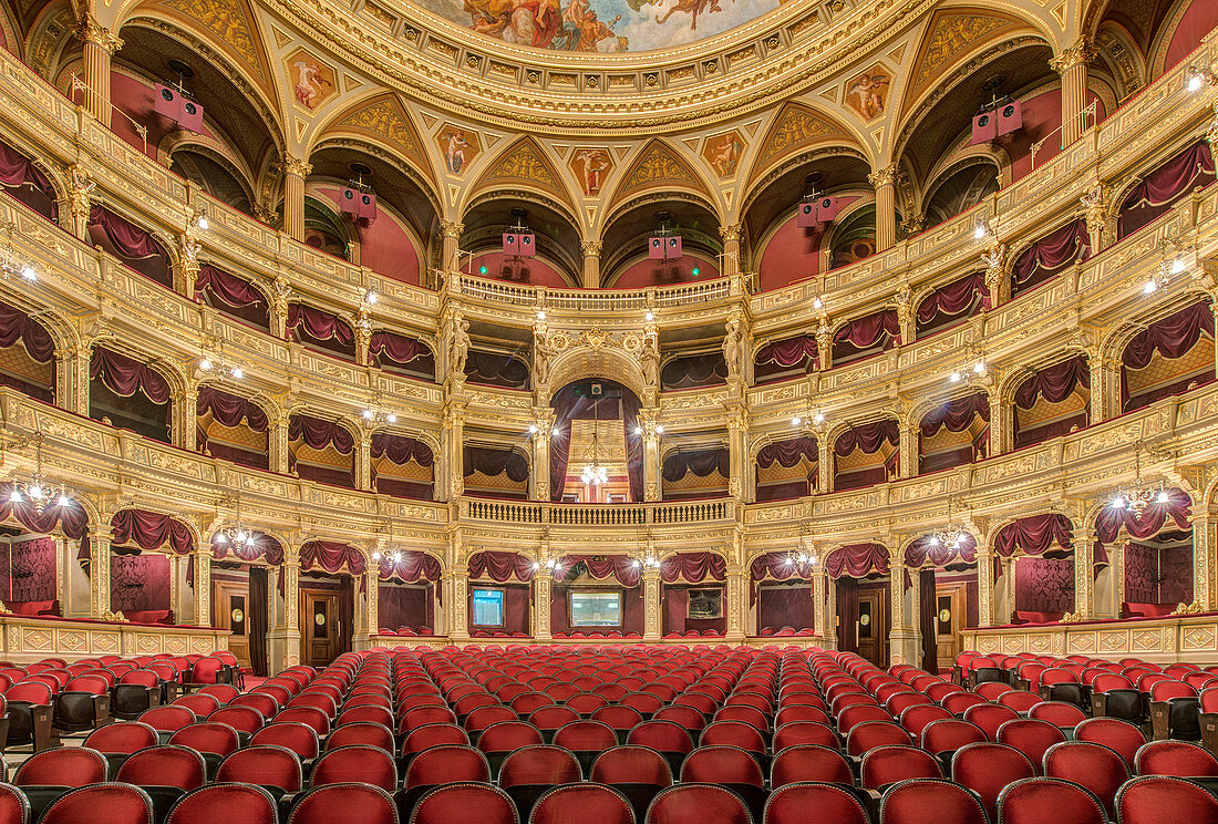 Interior of Hungarian State Opera House, Budapest, Hungary