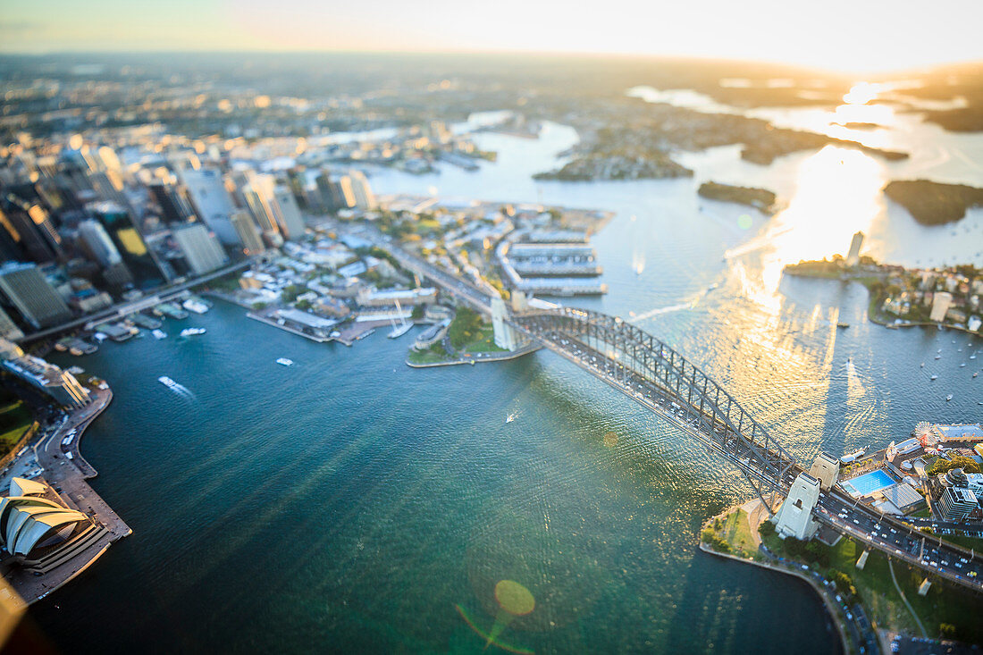 Aerial view of Sydney cityscape, Sydney, New South Wales, Australia