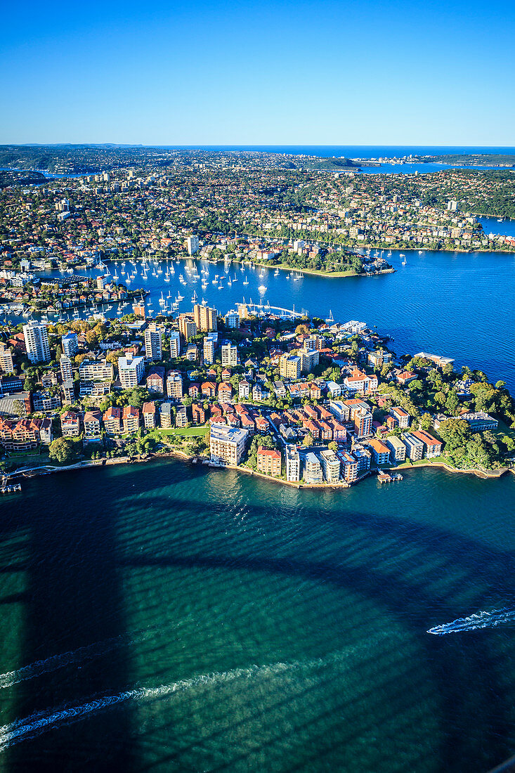 Aerial view of Sydney cityscape, Sydney, New South Wales, Australia