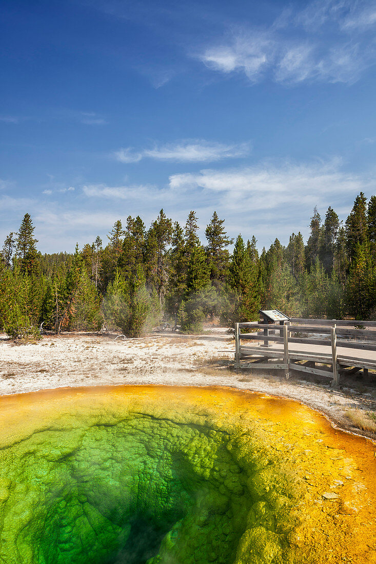 Colorful geyser, Yellowstone National Park, Wyoming, United States