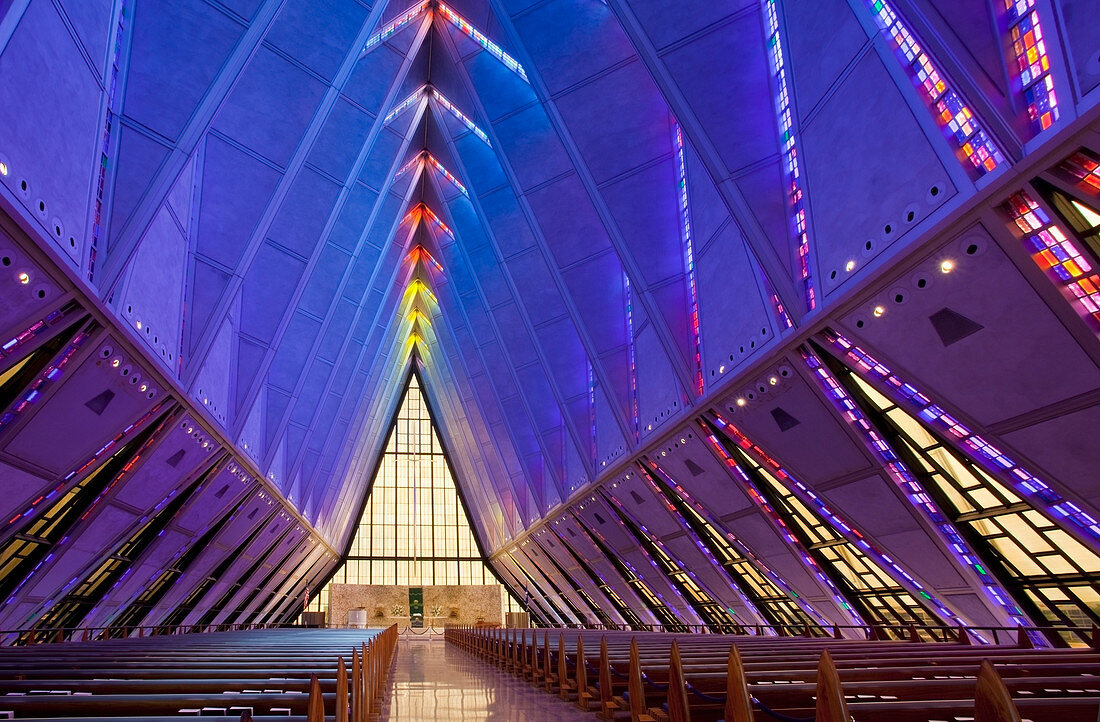 USAF Academy Cadet Chapel, Colorado Springs, Colorado, United States