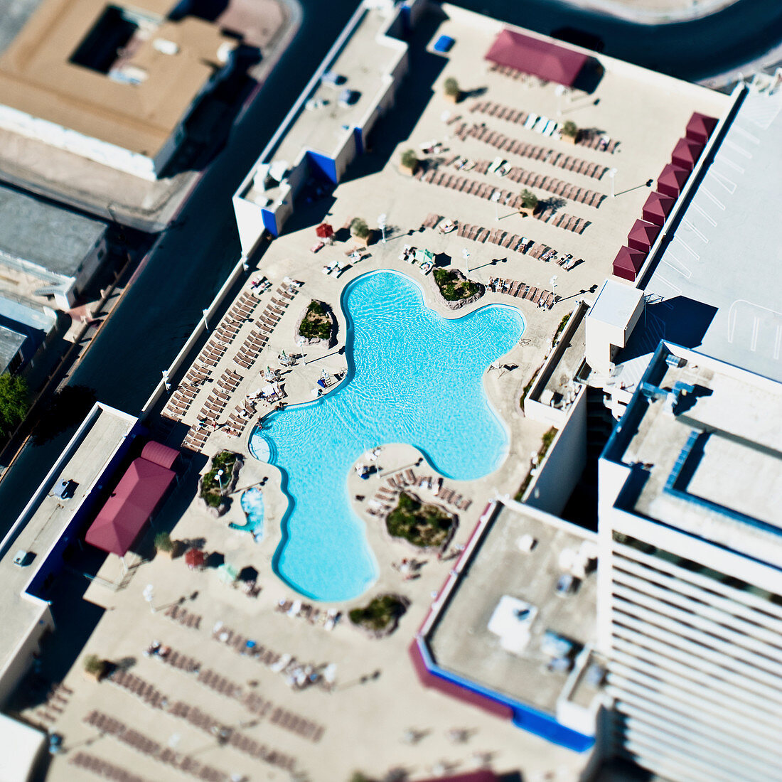 Aerial View of Swimming Pool,Las Vegas, Nevada, United States