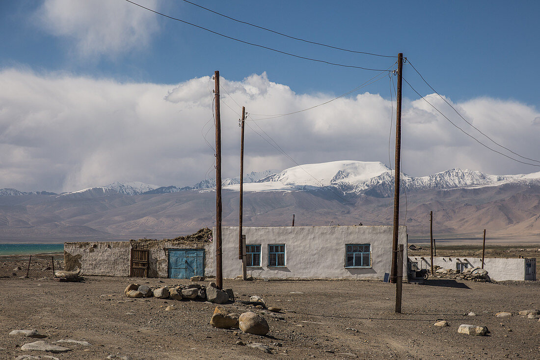 Settlement Karakul in Pamir, Tajikistan, Asia