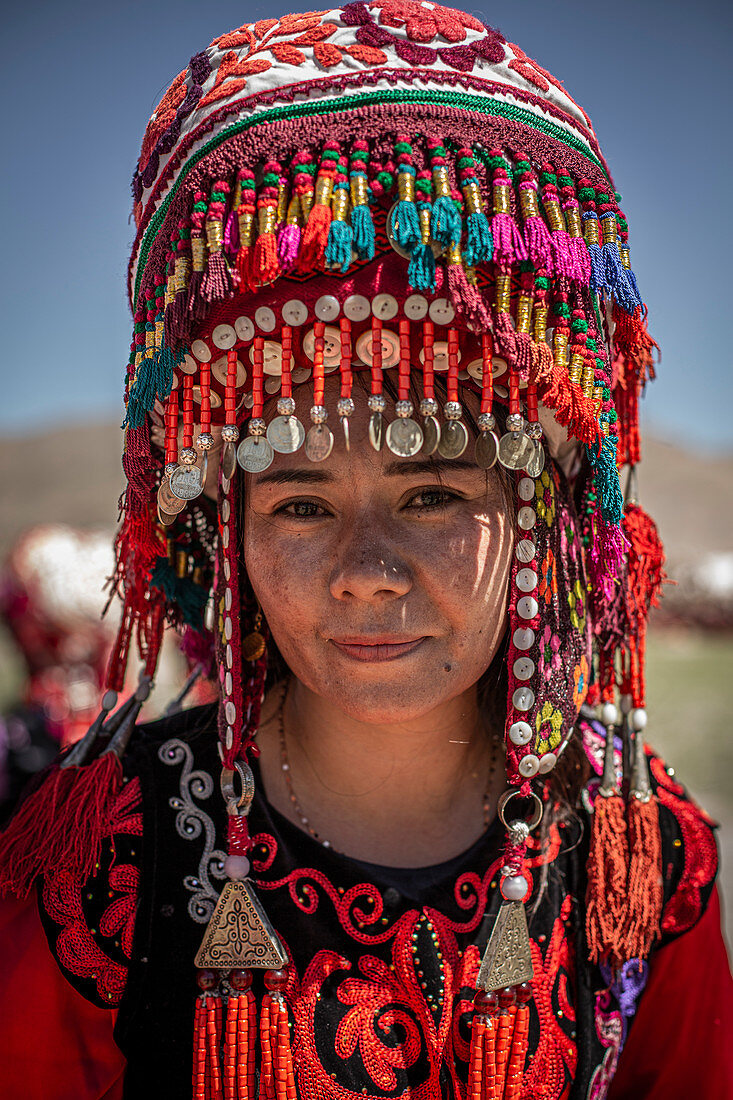 Kyrgyz women at Lake Karakol in Pamir, China, Asia