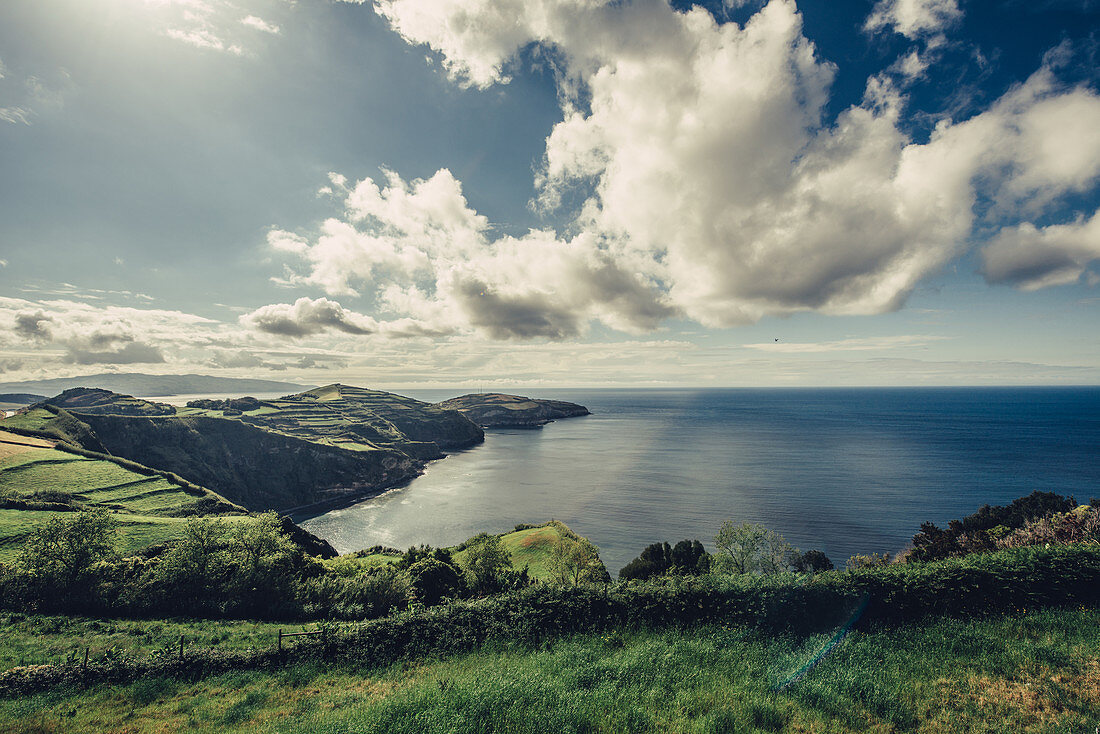 Coastal landscape in the Azores, Sao Miguel, Azores, Portugal, Atlantic, Atlantic Ocean, Europe