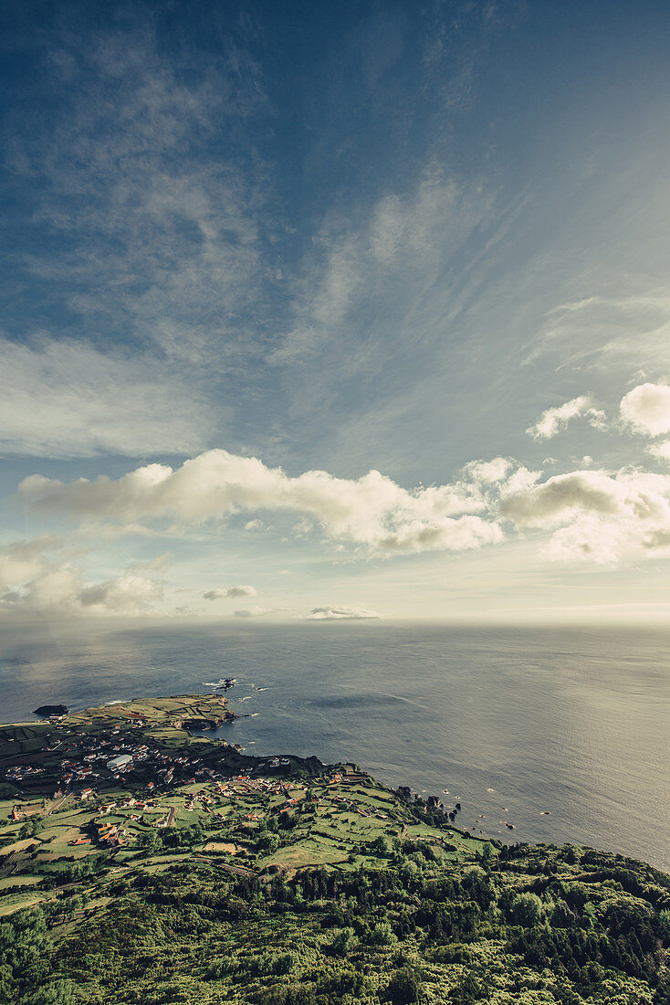 Bay on the island of Flores, Azores, Portugal, Atlantic, Atlantic Ocean, Europe,